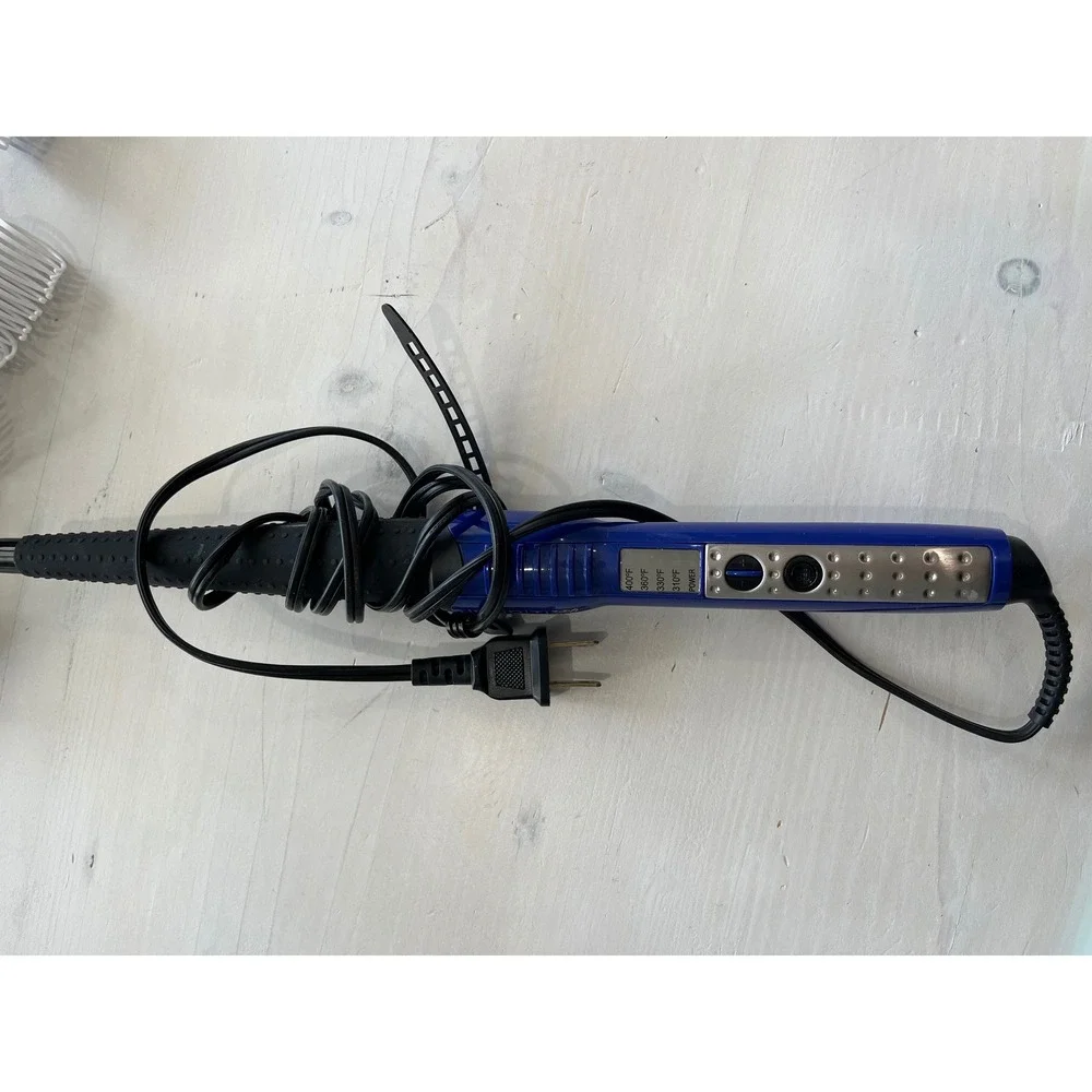 Infiniti Pro by Conair‎ Curl Secret Curling Iron Hair Styler Wand Blue